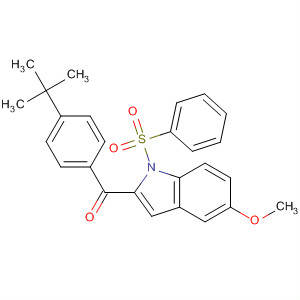 370580-52-2  1H-Indole,2-[4-(1,1-dimethylethyl)benzoyl]-5-methoxy-1-(phenylsulfonyl)-