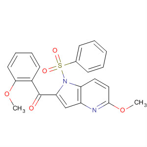 370580-93-1  1H-Pyrrolo[3,2-b]pyridine,5-methoxy-2-(2-methoxybenzoyl)-1-(phenylsulfonyl)-