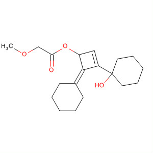 370595-26-9  Acetic acid, methoxy-,4-cyclohexylidene-3-(1-hydroxycyclohexyl)-2-cyclobuten-1-yl ester