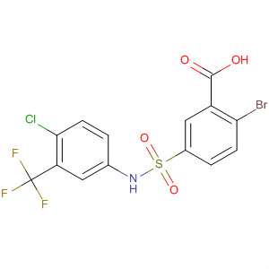 37088-35-0  Benzoic acid,2-bromo-5-[[[4-chloro-3-(trifluoromethyl)phenyl]amino]sulfonyl]-