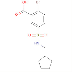 37093-10-0  Benzoic acid, 2-bromo-5-[(cyclopentylmethylamino)sulfonyl]-