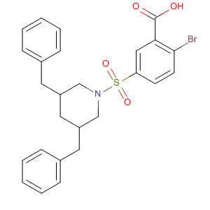 37093-25-7  Benzoic acid, 5-[[3,5-bis(phenylmethyl)-1-piperidinyl]sulfonyl]-2-bromo-