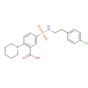 37093-35-9  Benzoic acid,5-[[[2-(4-chlorophenyl)ethyl]amino]sulfonyl]-2-(1-piperidinyl)-