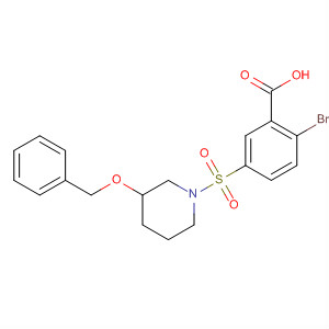 37119-69-0  Benzoic acid, 2-bromo-5-[[3-(phenylmethoxy)-1-piperidinyl]sulfonyl]-