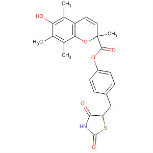 371244-55-2  2H-1-Benzopyran-2-carboxylic acid, 6-hydroxy-2,5,7,8-tetramethyl-,4-[(2,4-dioxo-5-thiazolidinyl)methyl]phenyl ester, (2S)-