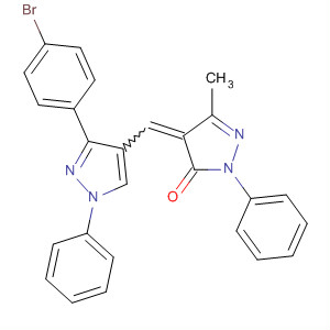371776-48-6  3H-Pyrazol-3-one,4-[[3-(4-bromophenyl)-1-phenyl-1H-pyrazol-4-yl]methylene]-2,4-dihydro-5-methyl-2-phenyl-