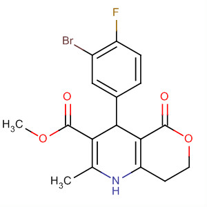 371779-62-3  4H-Pyrano[4,3-b]pyridine-3-carboxylic acid,4-(3-bromo-4-fluorophenyl)-1,5,7,8-tetrahydro-2-methyl-5-oxo-, methylester
