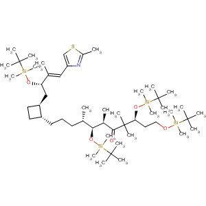 371784-80-4  4,12-Dioxa-3,13-disilapentadecan-7-one,9-[[(1,1-dimethylethyl)dimethylsilyl]oxy]-5-[(1S)-4-[(1R,2S)-2-[(2S,3E)-2-[[(1,1-dimethylethyl)dimethylsilyl]oxy]-3-methyl-4-(2-methyl-4-thiazolyl)-3-butenyl]cyclobutyl]-1-methylbutyl]-2,2,3,3,6,8,8,13,13,14,14-undec