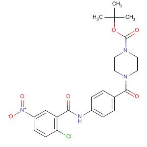372095-34-6  1-Piperazinecarboxylic acid,4-[4-[(2-chloro-5-nitrobenzoyl)amino]benzoyl]-, 1,1-dimethylethyl ester
