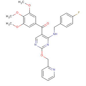 372113-35-4  Methanone,[4-[[(4-fluorophenyl)methyl]amino]-2-(2-pyridinylmethoxy)-5-pyrimidinyl](3,4,5-trimethoxyphenyl)-