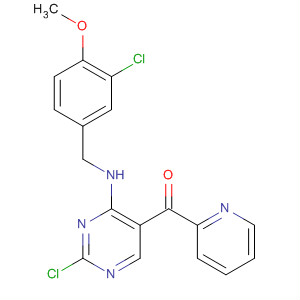 372113-72-9  Methanone,[2-chloro-4-[[(3-chloro-4-methoxyphenyl)methyl]amino]-5-pyrimidinyl]-2-pyridinyl-