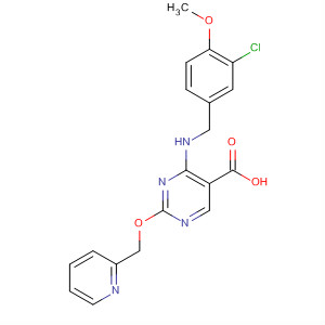 372113-75-2  5-Pyrimidinecarboxylic acid,4-[[(3-chloro-4-methoxyphenyl)methyl]amino]-2-(2-pyridinylmethoxy)-