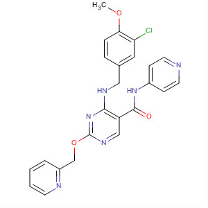 372114-41-5  5-Pyrimidinecarboxamide,4-[[(3-chloro-4-methoxyphenyl)methyl]amino]-N-4-pyridinyl-2-(2-pyridinylmethoxy)-