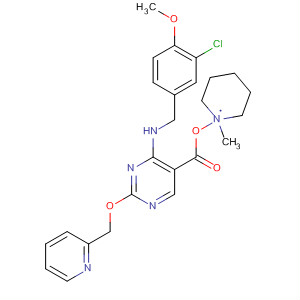 372114-80-2  5-Pyrimidinecarboxylic acid,4-[[(3-chloro-4-methoxyphenyl)methyl]amino]-2-(2-pyridinylmethoxy)-,1-methyl-4-piperidinyl ester