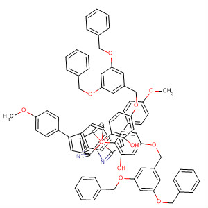 372169-98-7  Phenol,2,2'-[oxybis[4-(4-methoxyphenyl)-6,2-quinolinediyl]]bis[5-[[3,5-bis(phenylmethoxy)phenyl]methoxy]-
