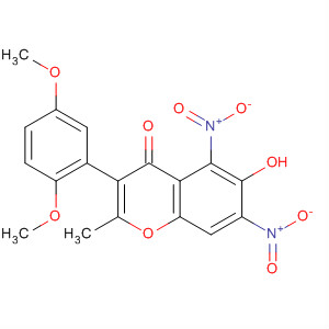372500-22-6  4H-1-Benzopyran-4-one,3-(2,5-dimethoxyphenyl)-6-hydroxy-2-methyl-5,7-dinitro- 372500-22-6  4H-1-Benzopyran-4-one,3-(2,5-dimethoxyphenyl)-6-hydroxy-2-methyl-5,7-dinitro-
