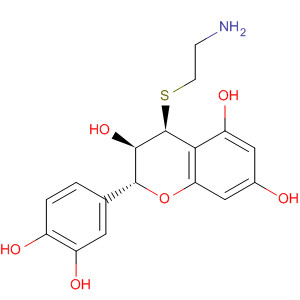 374078-02-1  2H-1-Benzopyran-3,5,7-triol,4-[(2-aminoethyl)thio]-2-(3,4-dihydroxyphenyl)-3,4-dihydro-,(2R,3R,4S)-