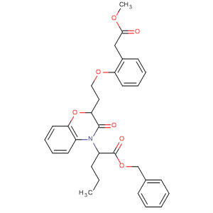 374108-79-9  4H-1,4-Benzoxazine-4-pentanoic acid,2,3-dihydro-2-[2-[2-(2-methoxy-2-oxoethyl)phenoxy]ethyl]-3-oxo-,phenylmethyl ester