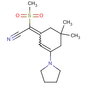 37411-15-7  Acetonitrile,[5,5-dimethyl-3-(1-pyrrolidinyl)-2-cyclohexen-1-ylidene](methylsulfonyl)-