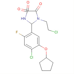 374717-89-2  Imidazolidinetrione,[4-chloro-5-(cyclopentyloxy)-2-fluorophenyl](2-chloroethyl)-