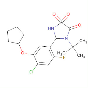 374717-94-9  Imidazolidinetrione,[4-chloro-5-(cyclopentyloxy)-2-fluorophenyl](1,1-dimethylethyl)-