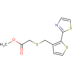 374722-12-0  Acetic acid, [(2-thiazolyl-3-thienylmethyl)thio]-, methyl ester
