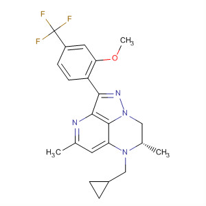 374798-59-1  6H-1,3,6,8a-Tetraazaacenaphthylene,6-(cyclopropylmethyl)-7,8-dihydro-2-[2-methoxy-4-(trifluoromethyl)phenyl]-4,7-dimethyl-, (7S)-