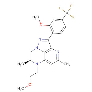 374798-60-4  6H-1,3,6,8a-Tetraazaacenaphthylene,7,8-dihydro-6-(2-methoxyethyl)-2-[2-methoxy-4-(trifluoromethyl)phenyl]-4,7-dimethyl-, (7S)-