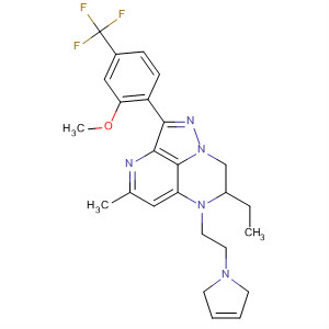 374798-87-5  6H-1,3,6,8a-Tetraazaacenaphthylene,6-[2-(2,5-dihydro-1H-pyrrol-1-yl)ethyl]-7-ethyl-7,8-dihydro-2-[2-methoxy-4-(trifluoromethyl)phenyl]-4-methyl-