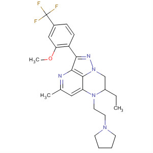 374798-89-7  6H-1,3,6,8a-Tetraazaacenaphthylene,7-ethyl-7,8-dihydro-2-[2-methoxy-4-(trifluoromethyl)phenyl]-4-methyl-6-[2-(1-pyrrolidinyl)ethyl]-