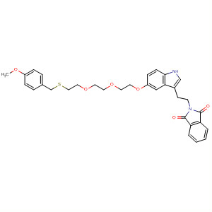 374807-98-4  1H-Isoindole-1,3(2H)-dione,2-[2-[5-[2-[2-[2-[[(4-methoxyphenyl)methyl]thio]ethoxy]ethoxy]ethoxy]-1H-indol-3-yl]ethyl]-