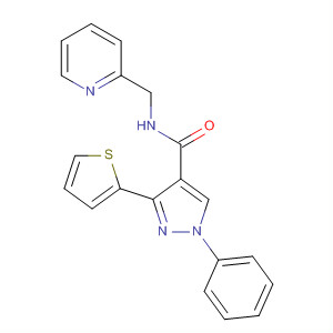 375395-04-3  1H-Pyrazole-4-carboxamide,1-phenyl-N-(2-pyridinylmethyl)-3-(2-thienyl)-