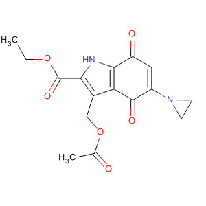 375822-00-7  1H-Indole-2-carboxylic acid,3-[(acetyloxy)methyl]-5-(1-aziridinyl)-4,7-dihydro-4,7-dioxo-, ethyl ester