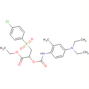 376386-87-7  Propanoic acid,3-[(4-chlorophenyl)sulfonyl]-2-[[[[4-(diethylamino)-2-methylphenyl]amino]carbonyl]oxy]-, ethyl ester