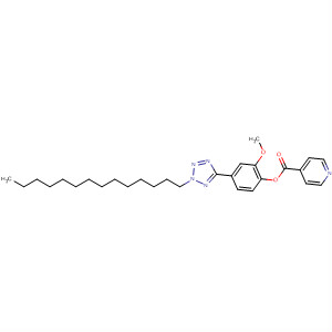 376609-53-9  4-Pyridinecarboxylic acid,2-methoxy-4-(2-tetradecyl-2H-tetrazol-5-yl)phenyl ester 376609-53-9  4-Pyridinecarboxylic acid,2-methoxy-4-(2-tetradecyl-2H-tetrazol-5-yl)phenyl ester