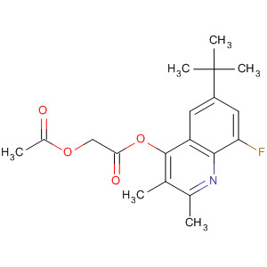 376645-96-4  Acetic acid, (acetyloxy)-,6-(1,1-dimethylethyl)-8-fluoro-2,3-dimethyl-4-quinolinyl ester