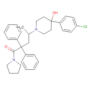 37733-55-4  Pyrrolidine,1-[4-[4-(4-chlorophenyl)-4-hydroxy-1-piperidinyl]-1-oxo-2,2-diphenylpentyl]-