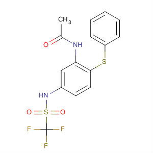 37950-38-2  Acetamide, N-[2-(phenylthio)-5-[[(trifluoromethyl)sulfonyl]amino]phenyl]-