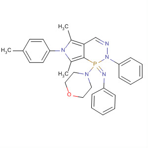 380194-55-8  1H-Pyrrolo[3,4-d][1,2,3]diazaphosphorine,1,1,2,6-tetrahydro-5,7-dimethyl-6-(4-methylphenyl)-1-(4-morpholinyl)-2-phenyl-1-(phenylimino)-