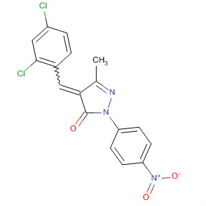 342387-74-0  3H-Pyrazol-3-one,4-[(2,4-dichlorophenyl)methylene]-2,4-dihydro-5-methyl-2-(4-nitrophenyl)-