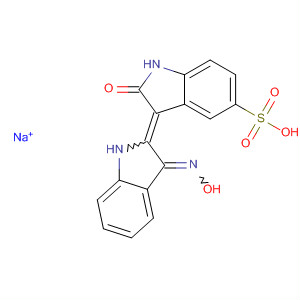 342418-97-7  1H-Indole-5-sulfonic acid,3-[1,3-dihydro-3-(hydroxyimino)-2H-indol-2-ylidene]-2,3-dihydro-2-oxo-,monosodium salt