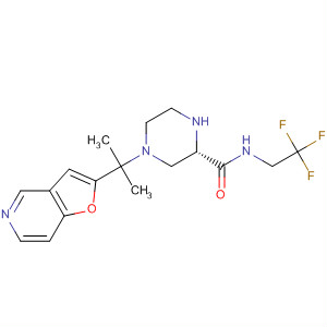 342600-26-4  2-Piperazinecarboxamide,4-(1-furo[3,2-c]pyridin-2-yl-1-methylethyl)-N-(2,2,2-trifluoroethyl)-, (2S)-