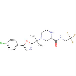 342603-39-8  2-Piperazinecarboxamide,4-[1-[5-(4-chlorophenyl)-2-oxazolyl]-1-methylethyl]-N-(2,2,2-trifluoroethyl)-, (2S)-