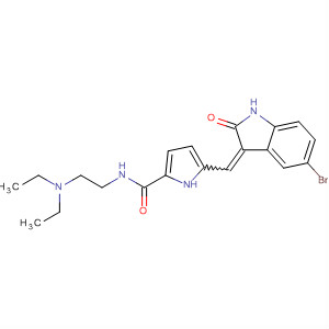 342641-20-7  1H-Pyrrole-2-carboxamide,5-[(5-bromo-1,2-dihydro-2-oxo-3H-indol-3-ylidene)methyl]-N-[2-(diethylamino)ethyl]-