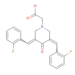 342808-41-7  4-Piperidinone, 3,5-bis[(2-fluorophenyl)methylene]-, acetate