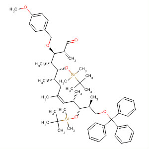 342905-45-7  8-Tridecenal,5,11-bis[[(1,1-dimethylethyl)dimethylsilyl]oxy]-3-[(4-methoxyphenyl)methoxy]-2,4,6,8,10,12-hexamethyl-13-(triphenylmethoxy)-,(2R,3R,4R,5R,6S,8Z,10S,11R,12S)-