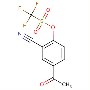 343339-03-7  Methanesulfonic acid, trifluoro-, 4-acetyl-2-cyanophenyl ester