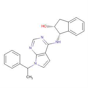 343631-65-2  1H-Inden-2-ol,2,3-dihydro-1-[[7-(1-phenylethyl)-7H-pyrrolo[2,3-d]pyrimidin-4-yl]amino]-, (1S,2R)-