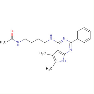 343632-13-3  Acetamide,N-[4-[(5,6-dimethyl-2-phenyl-1H-pyrrolo[2,3-d]pyrimidin-4-yl)amino]butyl]-