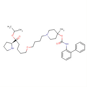 344394-56-5  L-Proline,1-[4-[4-[4-[[([1,1'-biphenyl]-2-ylamino)carbonyl]oxy]-4-methyl-1-piperidinyl]butoxy]butyl]-, 1-methylethyl ester